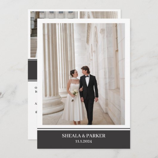 Elopement Aankondiging Kaarten (Voorkant / Achterkant)