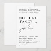 Elopement After Party, Niets Gewoons Alleen Liefde Kaart (Voorkant / Achterkant)