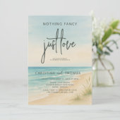 Elopement Beach bruiloft Kaart (Staand voorkant)