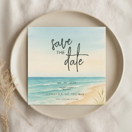 Elopement Beach Bruiloft Save the Date