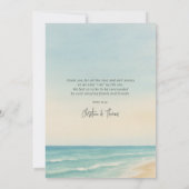 Elopement Beach Wedding Bedankkaart (Achterkant)