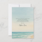 Elopement Beach Wedding Bedankkaart (Achterkant)