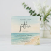 Elopement Beach Wedding Kaart (Staand voorkant)