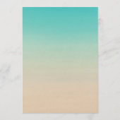 Elopement Beach Wedding Reception Watercolor Kaart (Achterkant)