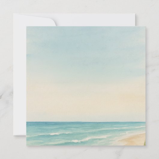 Elopement Beach Wedding Save the Date (Achterkant)