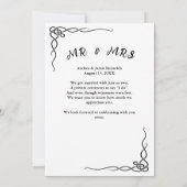 Elopement bruid bruidegom foto net getrouwd aankon kaart (Achterkant)