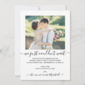 Elopement bruiloft foto aankondiging uitnodiging (Achterkant)