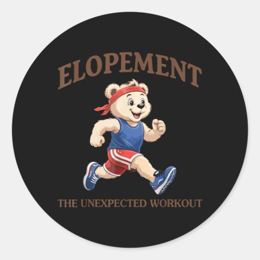 Elopement De Onverwachte Workout Grappig Autisme Ronde Sticker (Voorkant)
