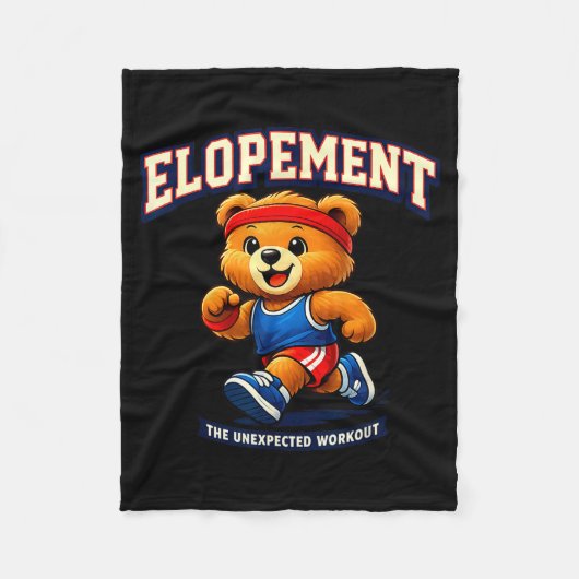 Elopement de onverwachte workout wasbeer grappig  fleece deken (Voorkant)