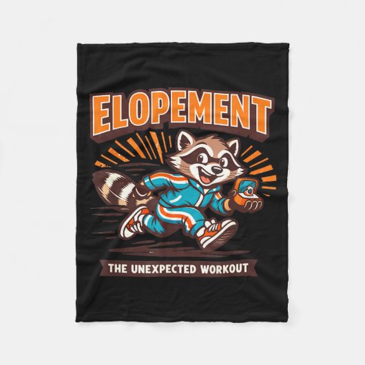Elopement de onverwachte workout wasbeer grappig fleece deken (Voorkant)