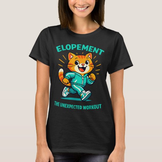 Elopement de onverwachte workout wasbeer grappig t-shirt (Voorkant)