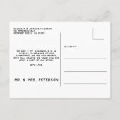  Elopement Elegante Typografie 70s Bruiloft Briefkaart (Achterkant)