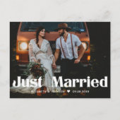  Elopement Elegante Typografie 70s Bruiloft Briefkaart (Voorkant)