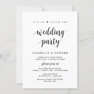 Elopement en na de bruiloft kaart