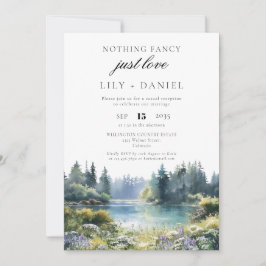 Elopement Forest Lakeside Floral Wedding Reception Kaart