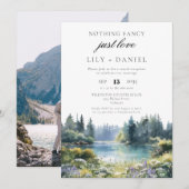 Elopement Forest Lakeside Wedding Reception Photo Kaart (Voorkant / Achterkant)