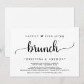 Elopement, gelukkig ooit na Brunch, bijtend Kaart (Voorkant / Achterkant)