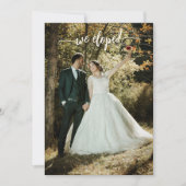 Elopement, gelukkig ooit na de bruiloft foto kaart (Voorkant)