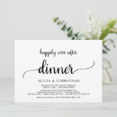 Elopement, Happily Ever After Dinner, Rustic Kaart (Staand voorkant)