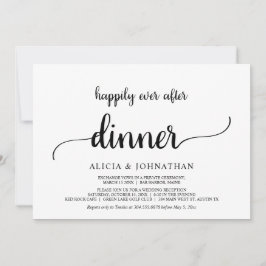 Elopement, Happily Ever After Dinner, Rustic Kaart