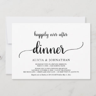 Elopement, Happily Ever After Dinner, Rustic Kaart