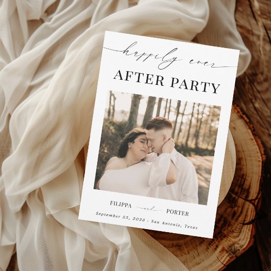 Elopement Happily Ever After Feest Ontvangst Only Kaart