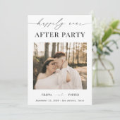 Elopement Happily Ever After Feest Ontvangst Only Kaart (Staand voorkant)