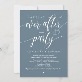 Elopement, Happily Ever After Feest, Stof Blauw In Kaart
