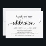 Elopement, Happily Ever After-viering, Rustic  Kaart<br><div class="desc">Mooie Happily Ever After-vieringsuitnodiging,  uitnodigingskaart voor trouw-elopement,  in rustic,  eenvoudige,  minimalistische vormgeving. Dit is perfect voor uw trouwreceptie en nazorgfeest. Voeg uw details toe in bijpassend lettertype / lettering.
#TeeshaDerrick</div>