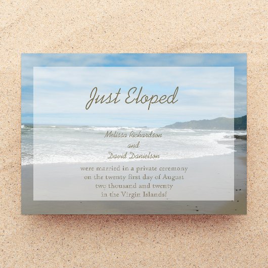 Elopement Huwelijk Aankondiging Aankondiging Uitno