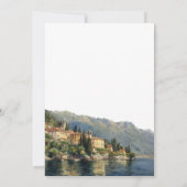 Elopement Lake Como Italië bruiloft receptie Kaart (Achterkant)