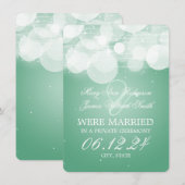 Elopement-loed- en spaarmint aankondiging (Voorkant / Achterkant)