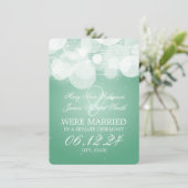 Elopement-loed- en spaarmint aankondiging (Staand voorkant)