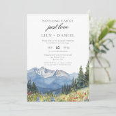 Elopement Mountain bruiloft receptie foto Kaart (Staand voorkant)