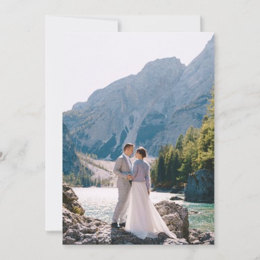 Elopement Mountain Sage Wedding Reception Photo Kaart (Achterkant)