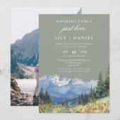 Elopement Mountain Sage Wedding Reception Photo Kaart (Voorkant / Achterkant)