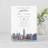 Elopement New York City bruiloft receptie Kaart (Staand voorkant)