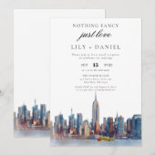 Elopement New York City bruiloft receptie Kaart (Voorkant / Achterkant)