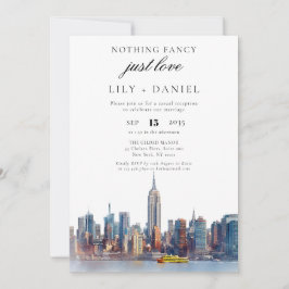 Elopement New York City bruiloft receptie Kaart