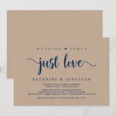 Elopement, Niets Gewoon Gewoon Liefde, Modern Kraf Kaart (Voorkant / Achterkant)