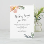 Elopement Ontvangst Niets Gekunstelds Gewoon Liefd Kaart (Staand voorkant)