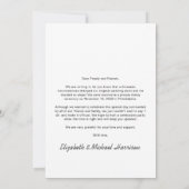 Elopement Photo Wedding Aankondiging (Achterkant)