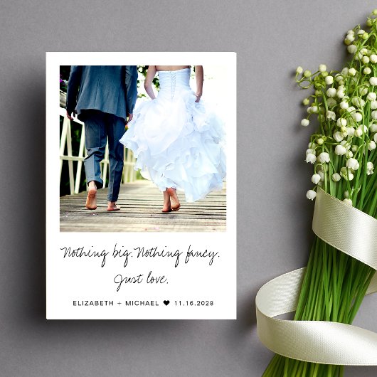 Elopement Photo Wedding Aankondiging
