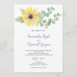 Elopement Receptie Uitnodigen, Eucalyptus Zonneblo Kaart