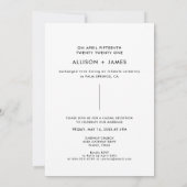 Elopement Reception Foto we Eloped Announding Kaart (Achterkant)