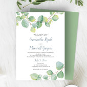 Elopement Reception Invitation Eucalyptus Kaart