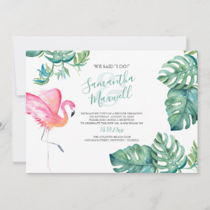 Elopement Reception Invitation, tropische Florida