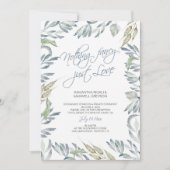 Elopement Reception Niets Fancy Just Love Kaart (Voorkant)