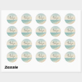 Elopement Strand Bruiloft Bedankt Ronde Sticker (Vel)