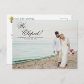 Elopement Tropische Ananas Waterverf Bruiloft Aankondigingskaart (Voorkant / Achterkant)